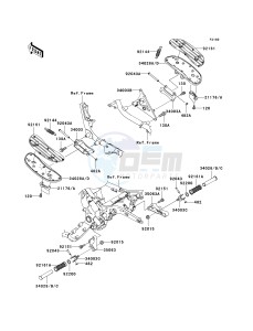 VN 1600A A[VULCAN 1600 CLASSIC] (A1-A3) [VULCAN 1600 CLASSIC] drawing FOOTRESTS