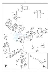 DF 9.9 drawing Remote Control Parts