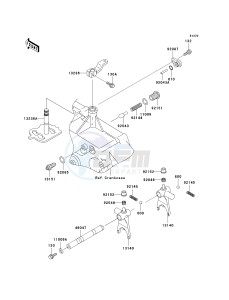 KVF 400 C [PRAIRIE 400 4X4] (C1-C4) [PRAIRIE 400 4X4] drawing GEAR CHANGE MECHANISM