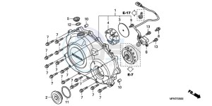 CB1000RA9 France - (F / ABS CMF) drawing RIGHT CRANKCASE COVER