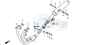 CB500 drawing EXHAUST MUFFLER