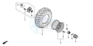 TRX350FM FOURTRAX 350 4X4 drawing REAR WHEEL