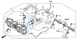 CBR1000RRA UK - (E / MKH) drawing THROTTLE BODY