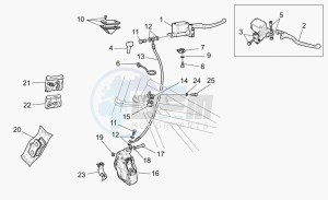 California 1100 Stone - Metal PI EV/EV Touring PI drawing Rh front brake system