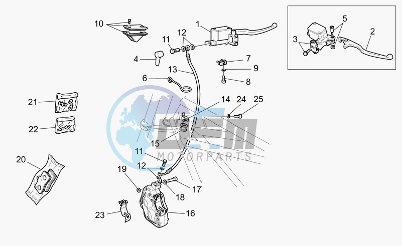 Rh front brake system