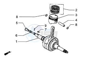 Hexagon 250 GT (5791881) 5791881 drawing Drive shaft - Cylinder - Piston