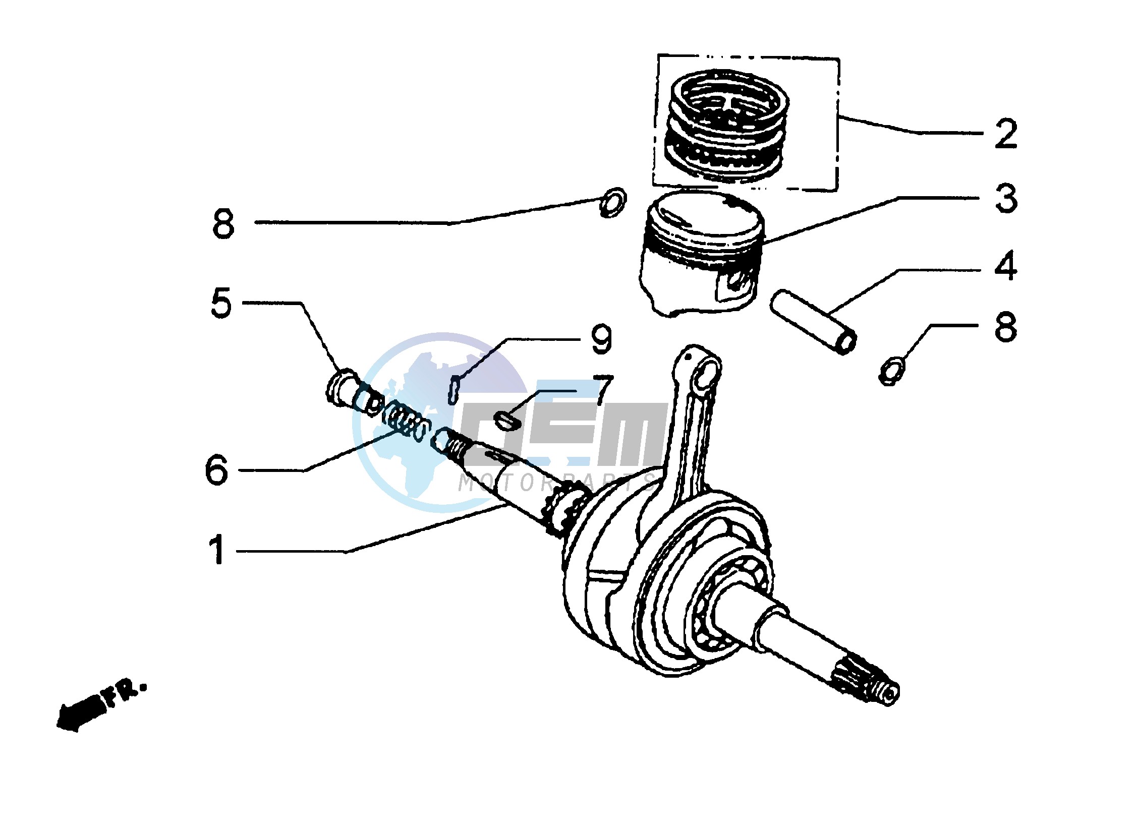 Drive shaft - Cylinder - Piston