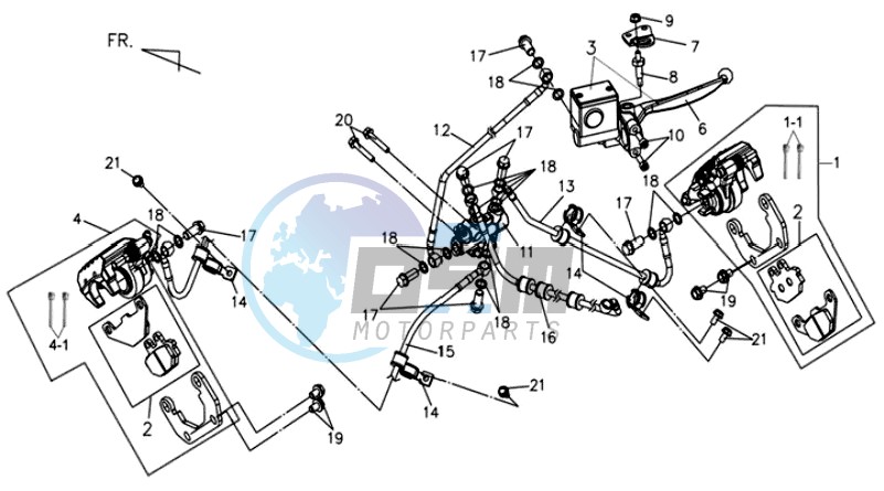 BRAKE CALIPER FOR / BRAKE LEVER / BRAKE LINES