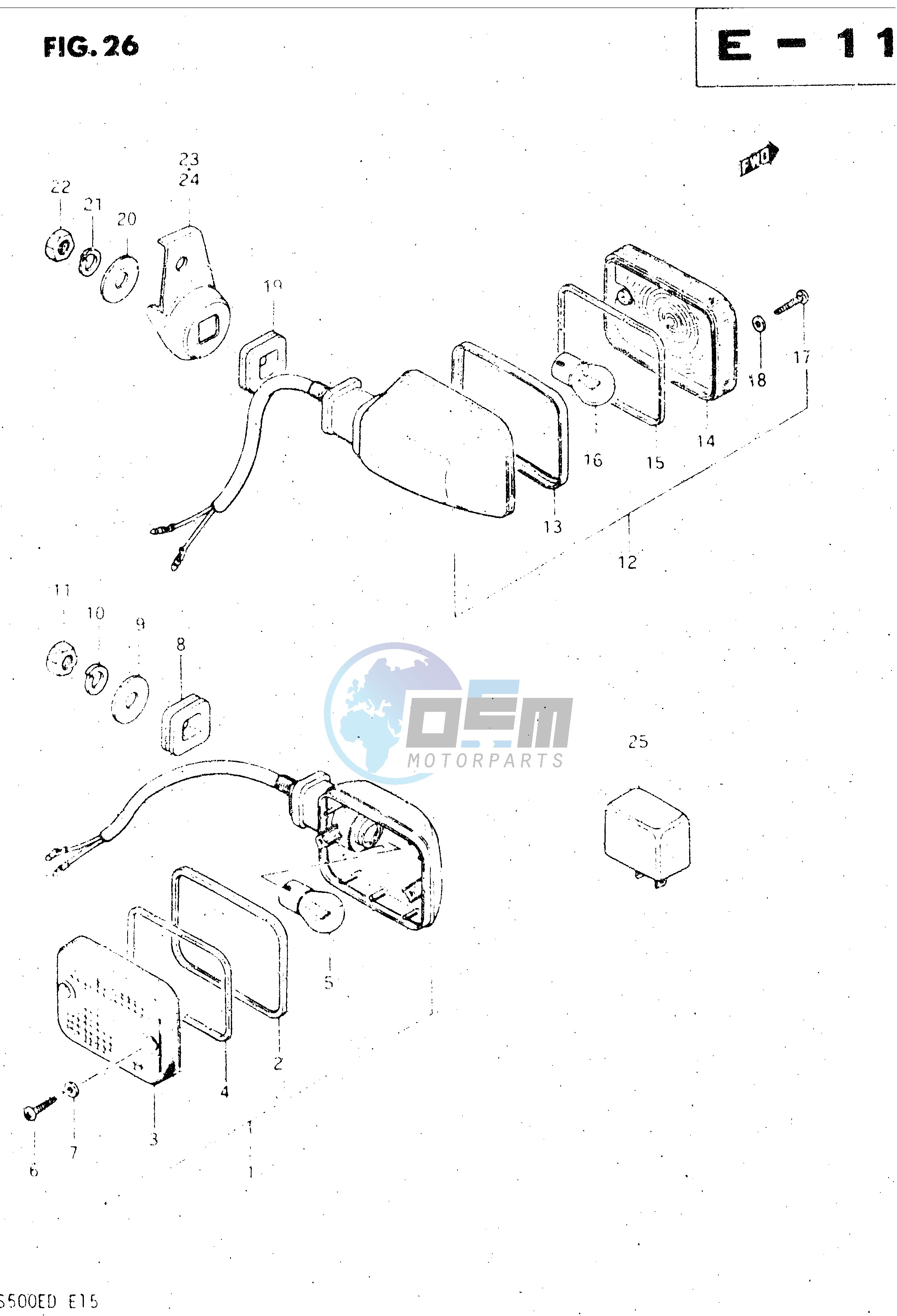 TURN SIGNAL LAMP (E34)