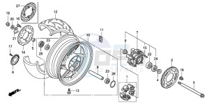 CBF600S drawing REAR WHEEL