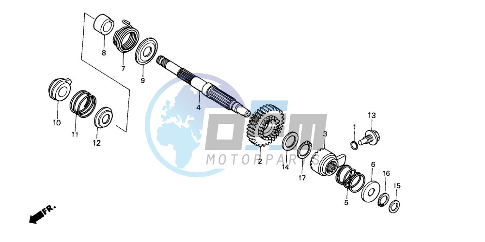 KICK STARTER SPINDLE