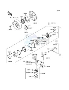 Z1000 ABS ZR1000EDF FR XX (EU ME A(FRICA) drawing Starter Motor