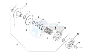 Scarabeo 50 2t (eng. Minarelli) drawing Clutch