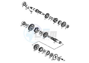 SENDA R EURO 2 - 125 drawing GEAR BOX