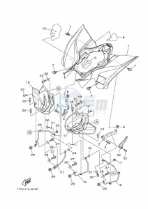 YFZ450R (BKDH) drawing REAR FENDER