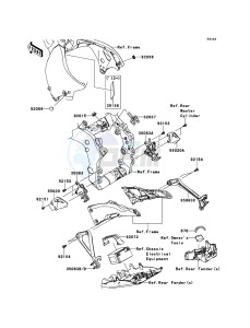 NINJA_ZX-10R ZX1000JBF FR GB XX (EU ME A(FRICA) drawing Frame Fittings