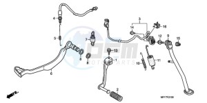 XL700V9 F / CMF drawing PEDAL/SIDE STAND