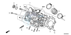 NC700XC drawing CYLINDER HEAD