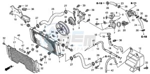 CB1300SA CB1300SUPERBOLD'OR drawing RADIATOR (CB1300A/SA)