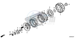 TRX420TM1G TRX500FA Europe Direct - (ED) drawing CLUTCH (TRX420FE1/FM1/FM2/TE1/TM1)