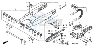 CRF250R9 Australia - (U) drawing SWINGARM