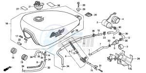 VT600C drawing FUEL TANK