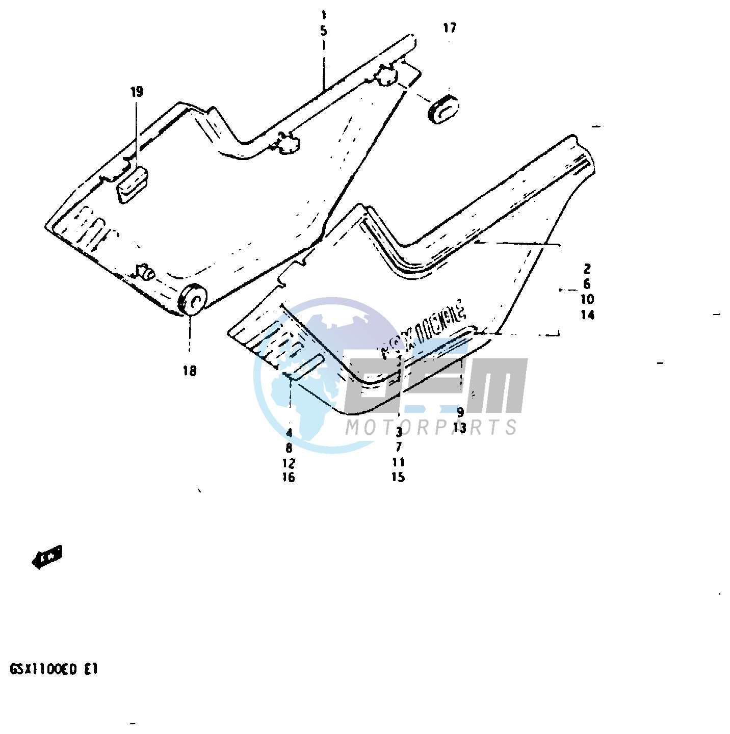 FRAME COVER (GSX1100EXD)