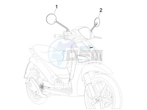 Liberty 150 4t e3 drawing Mirrors