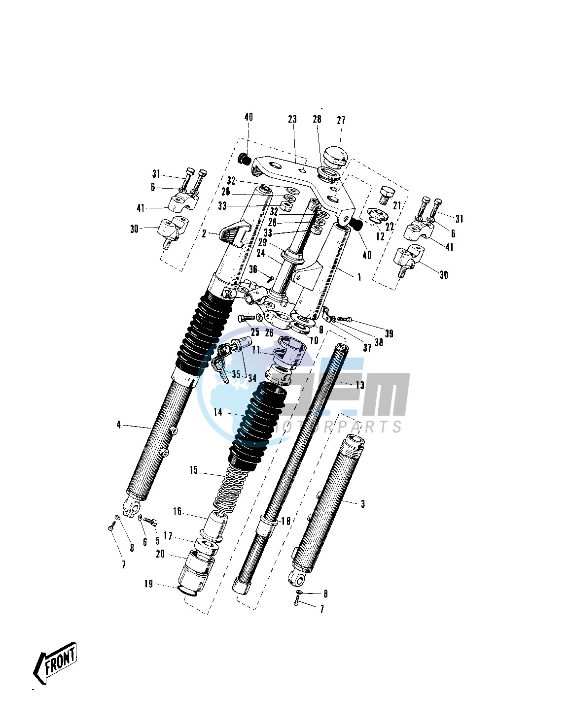 FRONT FORK -- Till 68 MODEL- -