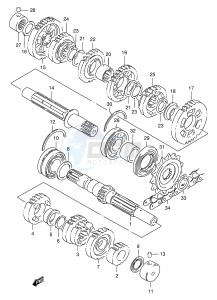 GSX400 (E30) drawing TRANSMISSION