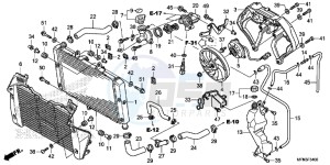 CB1000RD CB1000R UK - (E) drawing RADIATOR