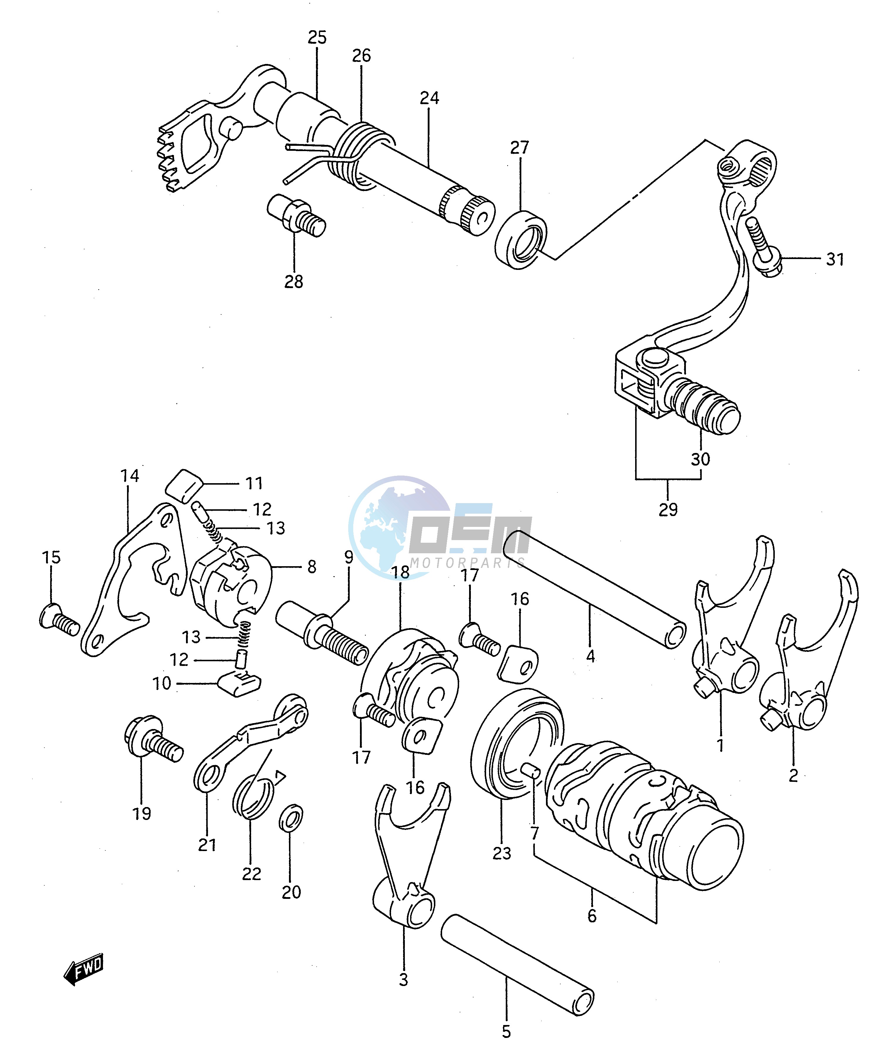 GEAR SHIFTING (MODEL K L M N P R S)