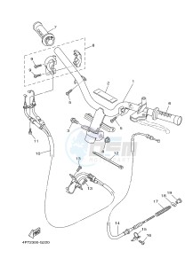 XC125E VITY (4P7A) drawing STEERING HANDLE & CABLE