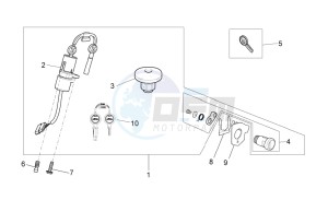 V7 II Stone ABS 750 drawing Lock hardware kit