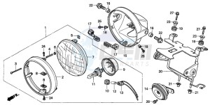 CB250 drawing HEADLIGHT (2)