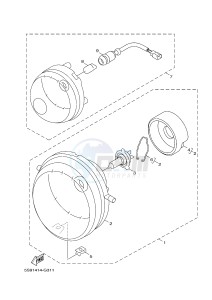 YW125 YW125CB (37D5) drawing HEADLIGHT