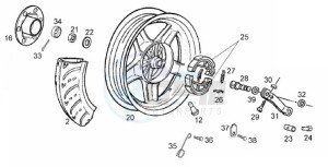 ATLANTIS CITY - 50 cc VTHAL1AE2 Euro 2 2T AC GBR drawing Rear wheel (Positions)