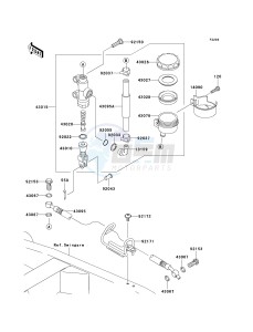 ZR 750 K [Z750S] (K1) K1 drawing REAR MASTER CYLINDER