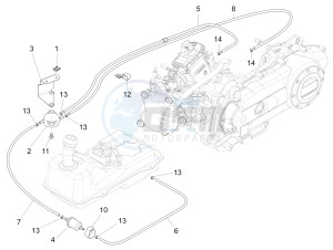 Fly 50 4T 2V 25-30Km/h drawing Supply system