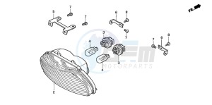 CBR600FR drawing TAILLIGHT (1)