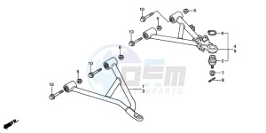 TRX350FE FOURTRAX 350 4X4ES drawing FRONT ARM (TRX350TM/TE)