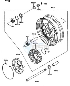 ZG 1000 A [CONCOURS] (A7-A9) [CONCOURS] drawing REAR WHEEL_CHAIN-- ZG1000-A9- -