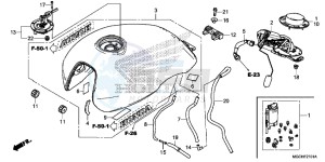 CB1100CAH UK - (E) drawing FUEL TANK/ FUEL PUMP (CB1100CA/ CAD/ NA/ NAD)