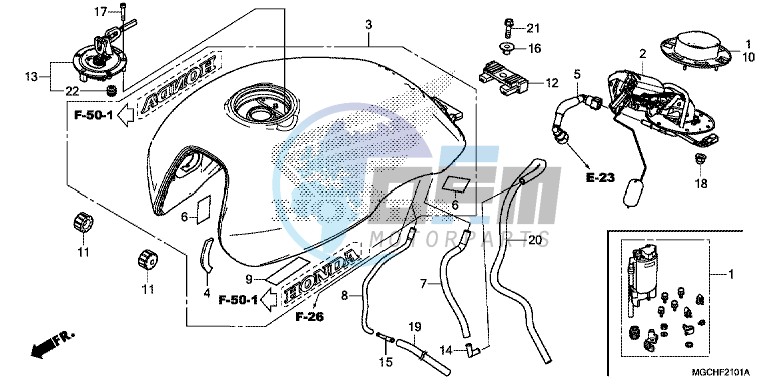 FUEL TANK/ FUEL PUMP (CB1100CA/ CAD/ NA/ NAD)