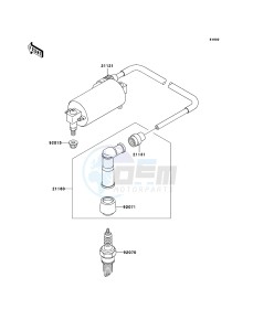 KLF300 4x4 KLF300C6F EU GB drawing Ignition System