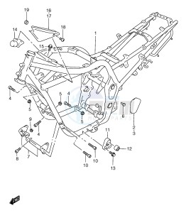 GSF1200 (E2) Bandit drawing FRAME (GSF1200X SX)