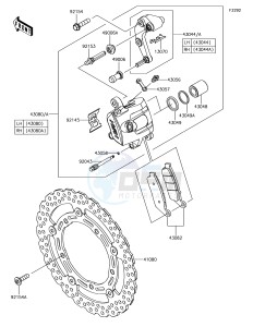 NINJA 650 EX650KHFA XX (EU ME A(FRICA) drawing Front Brake