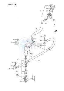 RM80 (E24) drawing REAR MASTER CYLINDER (MODEL M N P R S)