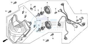 FJS600D 400 SILVER WING drawing HEADLIGHT