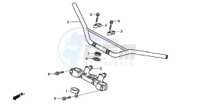 XR400R drawing HANDLE PIPE/TOP BRIDGE